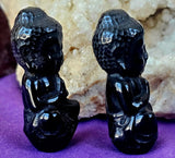 Black Obsidian Crystal Buddha Statue 🖤✨🧘‍♀️🕉️🕊️