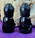Black Obsidian Crystal Buddha Statue 🖤✨🧘‍♀️🕉️🕊️