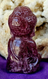 Strawberry Quartz Crystal Buddha Figurine 🕉️🪷🕊️🧘‍♀️🍓