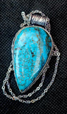 Turquoise Teardrop Pendant SS925 Pendant w/Stainless Steel Chain 📿✨💎🌊