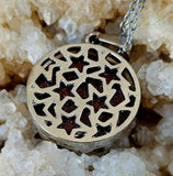 Goldstone Cat & Stars Reversible Necklace w/Stainless Steel Chain 📿✨💜🐾😻🐈