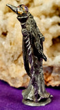 Antique Vintage Wizard Figurine w/Owl & Crystal Ball 🔮🧙‍♀️🧙‍♂️🦉