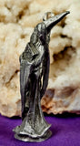 Antique Vintage Wizard Figurine w/Owl & Crystal Ball 🔮🧙‍♀️🧙‍♂️🦉