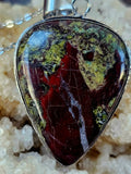 Unique Dragons Blood 925SS Stone Pendant w/Stainless Steel Chain 📿✨🅾️🐲🐉