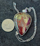 Unique Dragons Blood 925SS Stone Pendant w/Stainless Steel Chain 📿✨🅾️🐲🐉