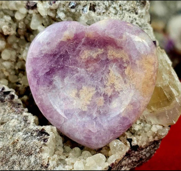 Lepidolite Crystal Heart Shaped Worry Stone 💜🔮✨