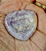 Lepidolite Crystal Heart Shaped Worry Stone 💜🔮✨