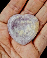 Lepidolite Crystal Heart Shaped Worry Stone 💜🔮✨