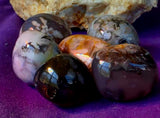 LG. Grey Flower Agate Crystal Tumble 🌺🩶✨💛🤯🤩