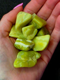 Yellow Serpentine Crystal Tumble 💚✨🟡💛