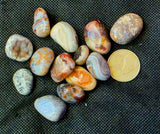 Botswana Banded Agate Crystal Tumble ❤️🧡✨🤍🤎