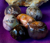 LG. Grey Flower Agate Crystal Tumble 🌺🩶✨💛🤯🤩