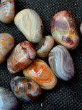 Botswana Banded Agate Crystal Tumble ❤️🧡✨🤍🤎