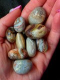 Botswana Banded Agate Crystal Tumble ❤️🧡✨🤍🤎