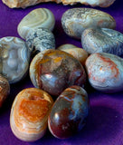 Botswana Banded Agate Crystal Tumble ❤️🧡✨🤍🤎