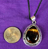 Assorted Crystal Silver Plated Teardrop Shaped Necklace