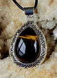 Assorted Crystal Silver Plated Teardrop Shaped Necklace