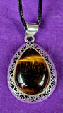 Assorted Crystal Silver Plated Teardrop Shaped Necklace