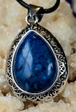 Assorted Crystal Silver Plated Teardrop Shaped Necklace