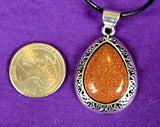 Assorted Crystal Silver Plated Teardrop Shaped Necklace
