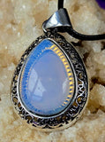 Assorted Crystal Silver Plated Teardrop Shaped Necklace