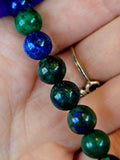 Azurite, Chrysocolla, & Malachite Crystal Stretch Bracelet ✨📿💚💙🩵✨