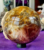 XL Sunstone & Moonstone Crystal Sphere ✨🌞☀️☪️🌙🌛
