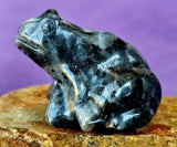 Larvikite Crystal Frog Carving 🐸✨🥹💎