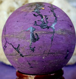 Matte Finished FLASHY Purpurite Crystal Sphere 🔮✨🤩🤯