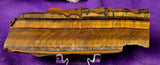 LG. Tigers Eye Lapidary Grade Partially Polished/Raw Crystal Slab 👁️✨🤩🐅🐯⚜️
