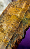 LG. Tigers Eye Lapidary Grade Partially Polished/Raw Crystal Slab 👁️✨🤩🐅🐯⚜️
