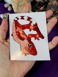LG. Red Flaming Crested Gecko Sticker ♥️🔥🦎🍒
