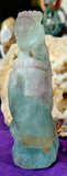 LG. Rainbow Fluorite Crystal Lizard Climbing Rock Sculpture 🪨🦎💚☪️✨😍