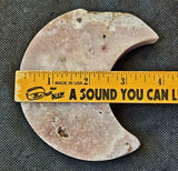 LG. Pink Amethyst Crystal Crescent Moon w/Druzies ☪️✨🌙🩷