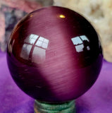 Purple Cats Eye Crystal Sphere 💜🐈👁️🔮💜✨