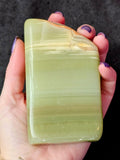 Green Banded Onyx Crystal Freeform Stone Decor 🍂💚✨🤎🍃