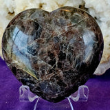 MD. Brown Larvikite Crystal Puffy Heart 💙✨🤩🟤🤎