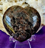 MD. Brown Larvikite Crystal Puffy Heart 💙✨🤩🟤🤎