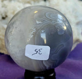 Blue Banded Agate Crystal Sphere 💠💙🔮💎✨