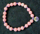 Handcrafted Dyed Jade & Clay Crystal Stretch Bracelet 🩷✨📿💜