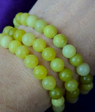 Lemon Jade Crystal Stretch Bracelet ✨ 📿 💚 🍋💛