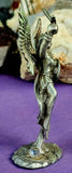 Vintage Pewter Winged Valkyrie Figurine w/Crystals