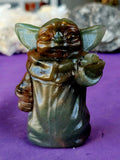 LG. Green Aventurine Crystal Star Wars Grogu Statue 💚⭐✨👽🛸🌌🚀👩‍🚀🤎