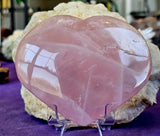 XL Rose Quartz Crystal Puffy Heart 💞🌹🩷✨