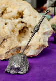 Vintage Antique Pewter King Arthur Excalibur Sword in Stone Figurine ✨⚔️🗡️🤺🪨🩶