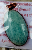 Oval Amazonite Crystal Necklace in Copper Pendant ✨📿💙🌊