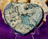 LG. Partially Raw Polished Zeolite Crystal Heart Cluster ✨🤯🤩😍💜💎