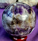 Chevron Amethyst Crystal Sphere 60mm