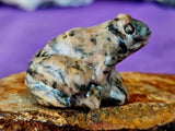Yellow Jasper Crystal Frog Carving 🐸✨🥹💎