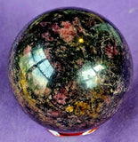 Rhodonite Crystal Sphere 🖤🔮🩷🧡✨